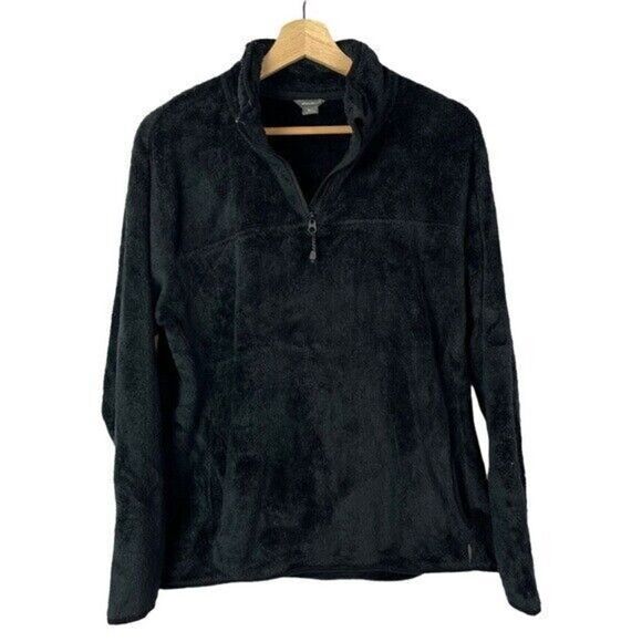 Eddie Bauer Black Quest Fleece 1/4 Zip Pullover Sweatshirt XL - Picture 2 of 5